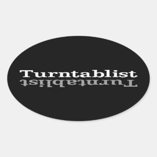 Turntablist ʇ sılqʇ uɹ n ovaler aufkleber