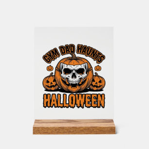 Turnvater Halloween Vintage Kürbis Schädel_1 Acrylschild
