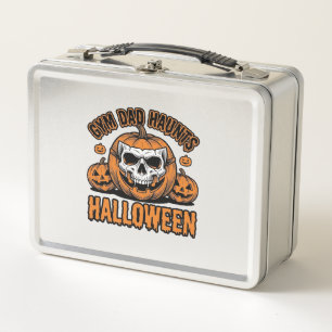 Turnvater Halloween Vintage Kürbis Schädel_1 Metall Brotdose