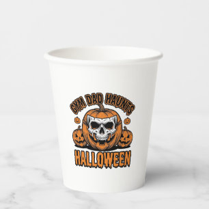 Turnvater Halloween Vintage Kürbis Schädel_1 Pappbecher