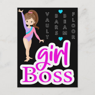 Turnvater Mädchen Boss Postkarte