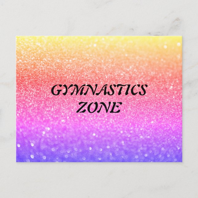 Turnzone Regenbogen Glanz Postkarte (Vorderseite)