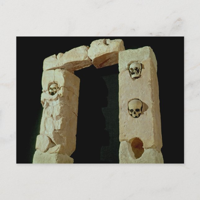 Türöffnung mit Skulls Postkarte (Vorderseite)