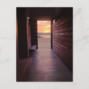 Türöffnung Sonnenuntergang Postkarte