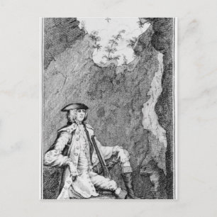 Turpin, als er sich in einer Höhle versteckte Postkarte