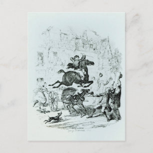 Turpins Flug durch Edmonton Postkarte