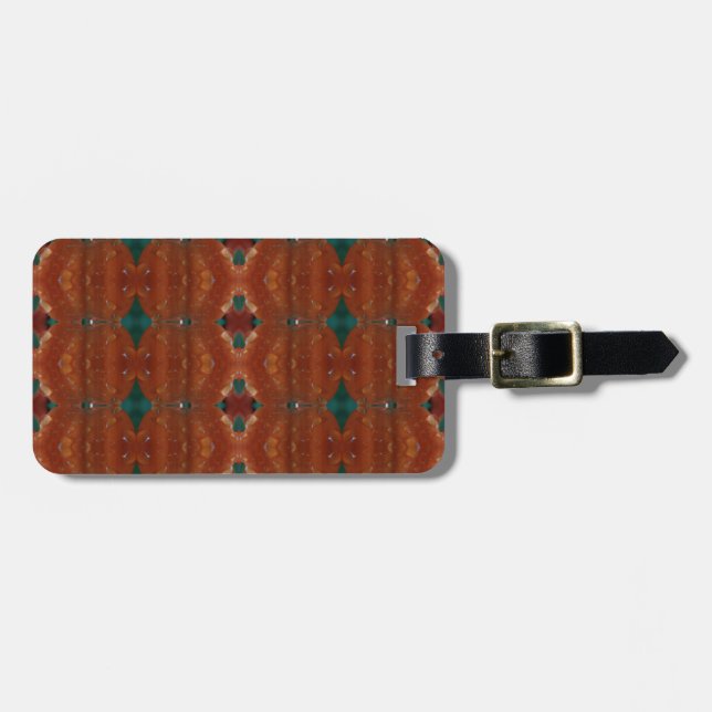 Turq & Coral Ikat  Gepäckanhänger (Vorderseite horizontal)