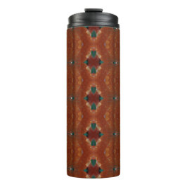 Turq & Coral Ikat Thermosbecher