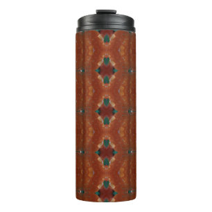 Turq & Coral Ikat Thermosbecher