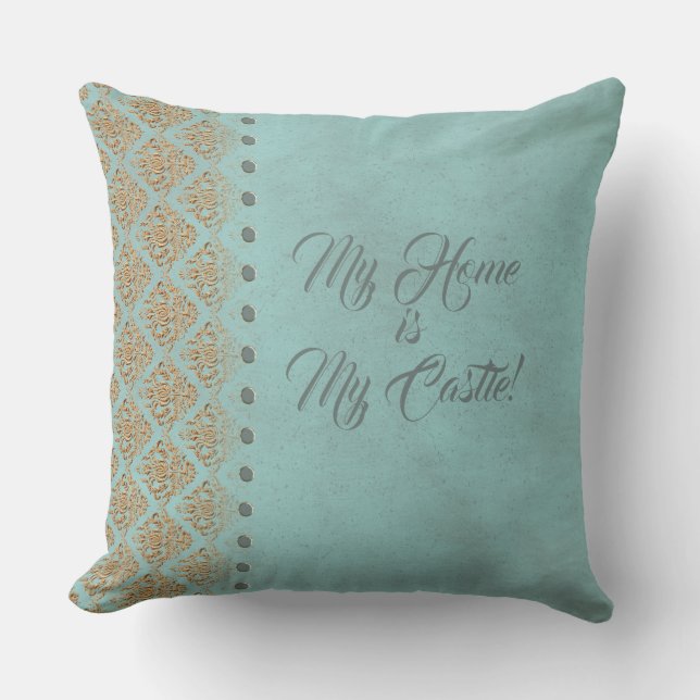 Turqoise Baroque - Kissen (Vorderseite)