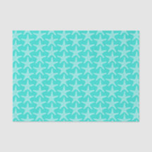 Turqoise Starfish Beach Summer Nautic Pattern