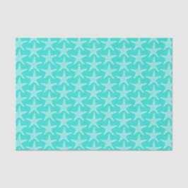 Turqoise Starfish Beach Summer Nautic Pattern Seidenpapier