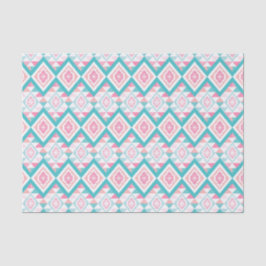 Turqoise und Pink Boho Aztec Muster Seidenpapier