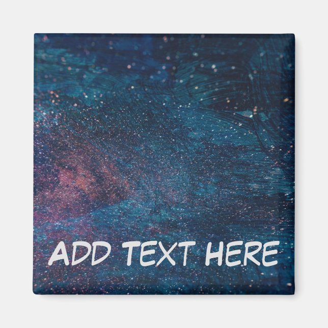 Turqouise Galaxy Paint Glitzern Magnet (Vorne)