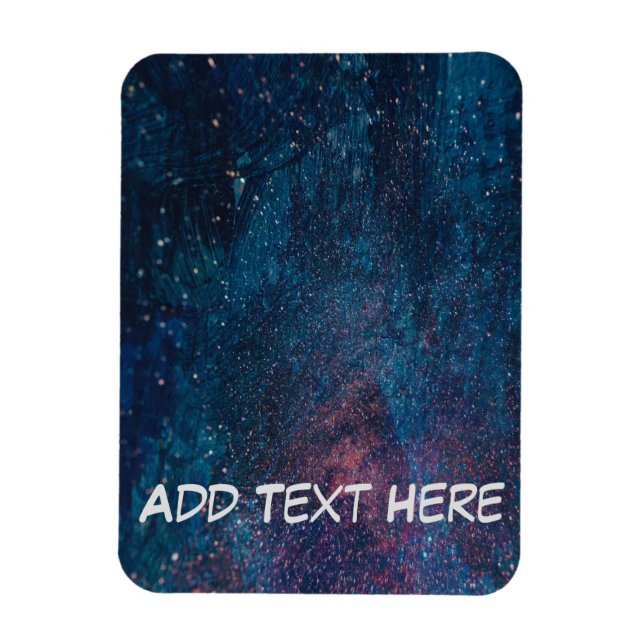 Turqouise Galaxy Paint Glitzern Magnet (Vertikal)