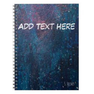 Turqouise Galaxy Paint Glitzern Notizblock