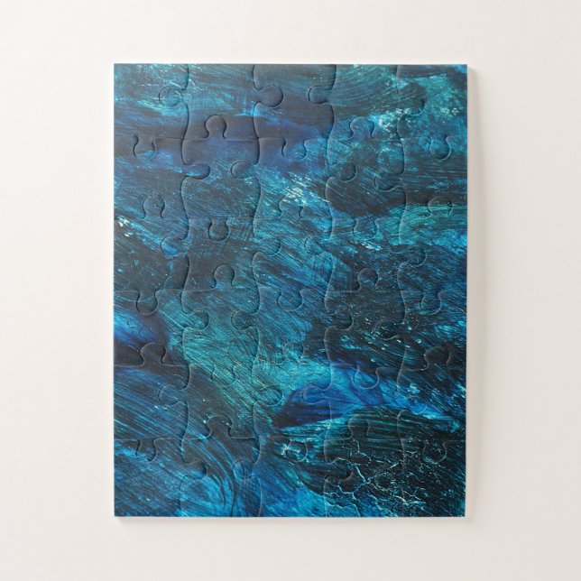 Turqouise Galaxy Paint Glitzern Puzzle (Vertikal)