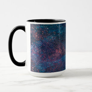Turqouise Galaxy Paint Glitzern Tasse