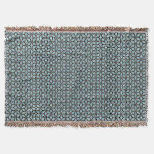 Turqouise Grau Blume Muster Moderne Decke