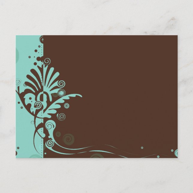 Turqouise Swirl Postkarte (Vorderseite)