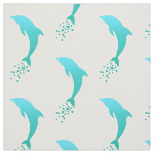 Turquise blauer springender Delphin mit Stoff