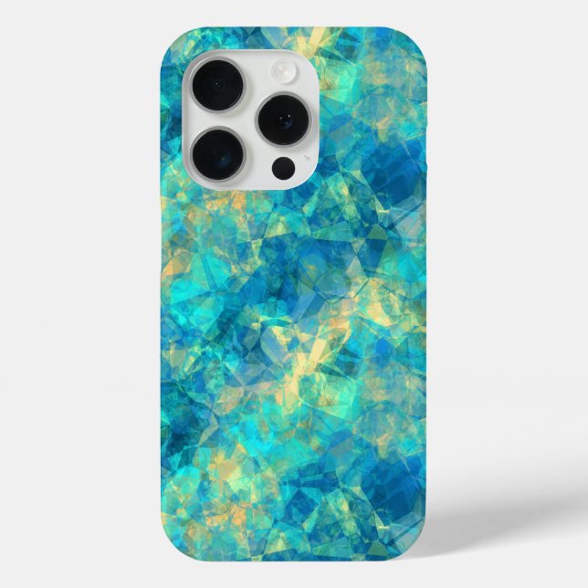 Turquise Crumpled Textur Case-Mate iPhone Hülle (Rückseite)