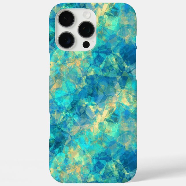 Turquise Crumpled Textur Case-Mate iPhone Hülle (Rückseite)