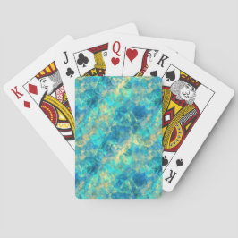 Turquise Crumpled Textur Spielkarten