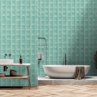 Turquoise 3D Grid Box Panels -Peel & Stick  Tapete