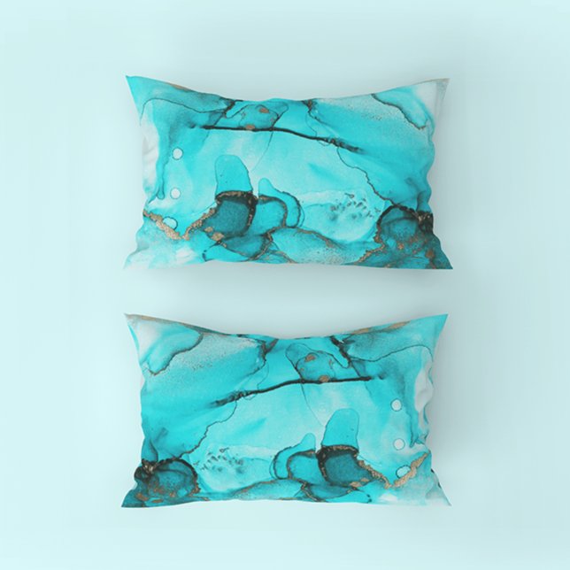 Turquoise Abstrakt Pillow Case Kissenbezug (Von Creator hochgeladen)