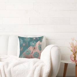  Turquoise and Copper Dandelions Kissen