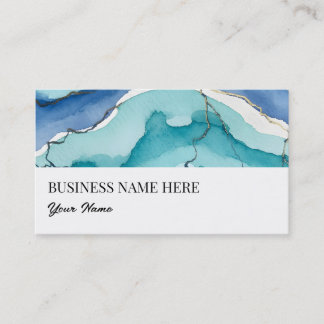 turquoise and gold business cards visitenkarte