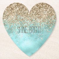 Turquoise Aqua Gold Glam Glitzer Sparkone