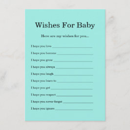 Turquoise Baby & Co. möchte für Baby Begleitkarte