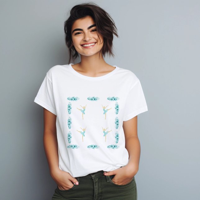 Turquoise Ballerina T-Shirt (Von Creator hochgeladen)
