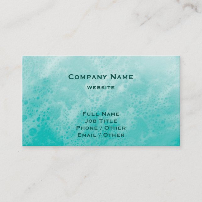 Turquoise Beach Waves Business Card Visitenkarte (Vorderseite)