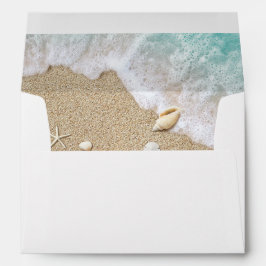 Turquoise Beach Waves Einladung Umschlag