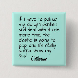 Turquoise Big Girl Panties Word Sprichwort Name Ab Button
