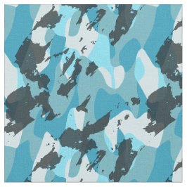 turquoise blue camo abstract stoff
