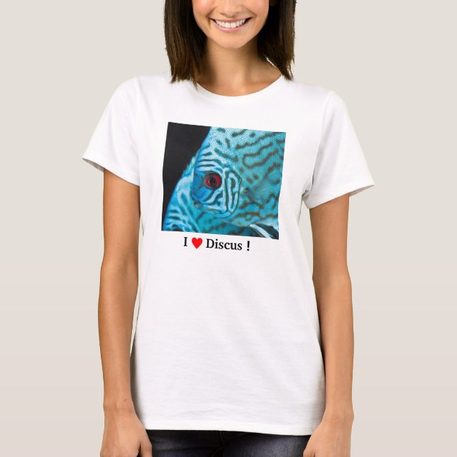Turquoise Blue Discus T-Shirt (Vorderseite)