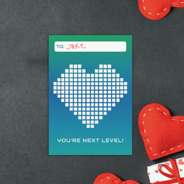 Turquoise Blue Next Level Gamer Valentine Einladung (Von Creator hochgeladen)
