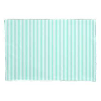 Turquoise Blue Stripes Coastal Kissenbezug