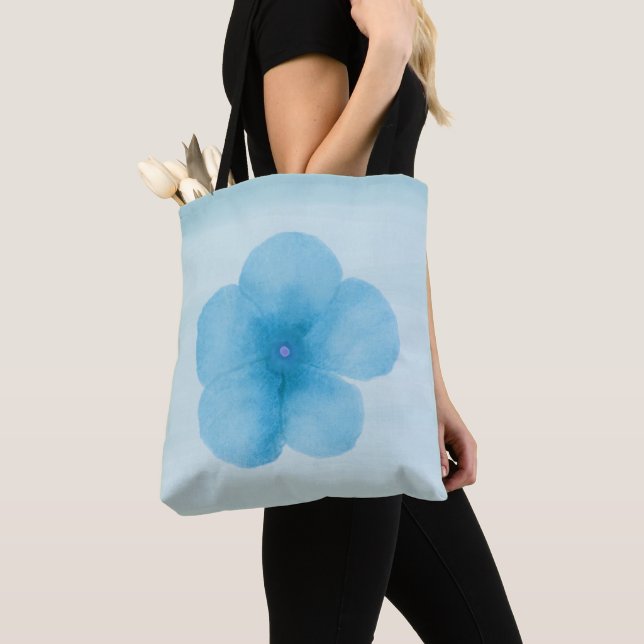 Turquoise Blume Totbeutel (Von Nahem)