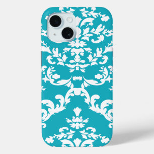 Turquoise Bold Damask @ Emporiomoffa Case-Mate iPhone Hülle