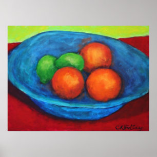Turquoise Bowl Canvas Print Poster