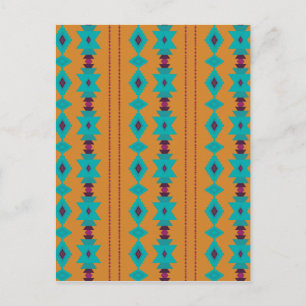Turquoise Burnt Postkarte