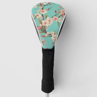 Turquoise Cherry Blossom Golf Head Cover Golf Headcover