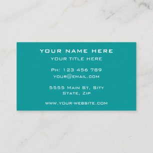Turquoise Color Business Card Ihr Name Logo Info Visitenkarte