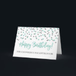 Turquoise Confetti Daughter - Law Birthday Card Karte<br><div class="desc">Geburtstagskarte für Juristentochter mit türkisfarbenem und silberfarbenem,  modernem Konfetti-Glitzer. Bitte beachten Sie,  dass Glitzer-Effekt nur fotografische Wirkung ist.</div>