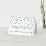 Turquoise Confetti Daughter - Law Birthday Card Karte<br><div class="desc">Geburtstagskarte für Juristentochter mit türkisfarbenem und silberfarbenem,  modernem Konfetti-Glitzer. Bitte beachten Sie,  dass Glitzer-Effekt nur fotografische Wirkung ist.</div>